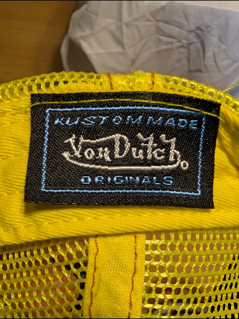 Von Dutch Green and Yellow Mesh Trucker Hat